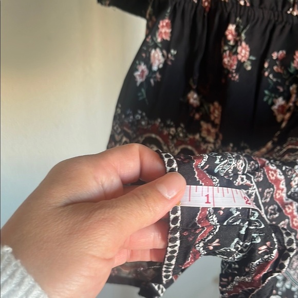 Forever 21 Boho Black and Pink Romper - Picture 5 of 5